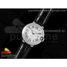 AF공장 발롱42미리 화이트다이얼 악어스트랩 2824 Ballon Bleu 42mm SS AF 1:1 Best Edition White Textured Dial on Black Leather Strap A2824