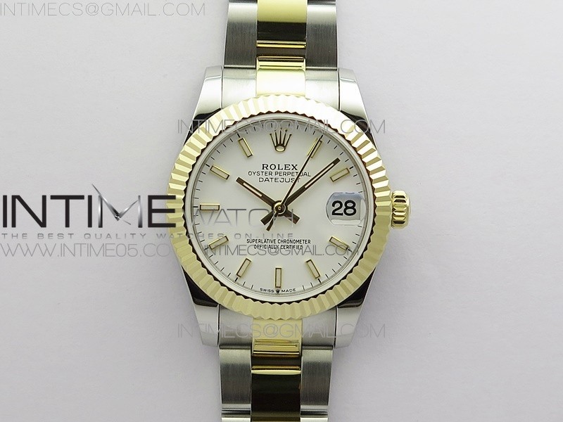 BP 롤렉스 데이저스트 31 옐로우골드콤비 화이트다이얼 2813 Datejust 31mm 278273 SS/YG BP Best Edition White Stick Markers Dial on SS/YG Oyster Bracelet