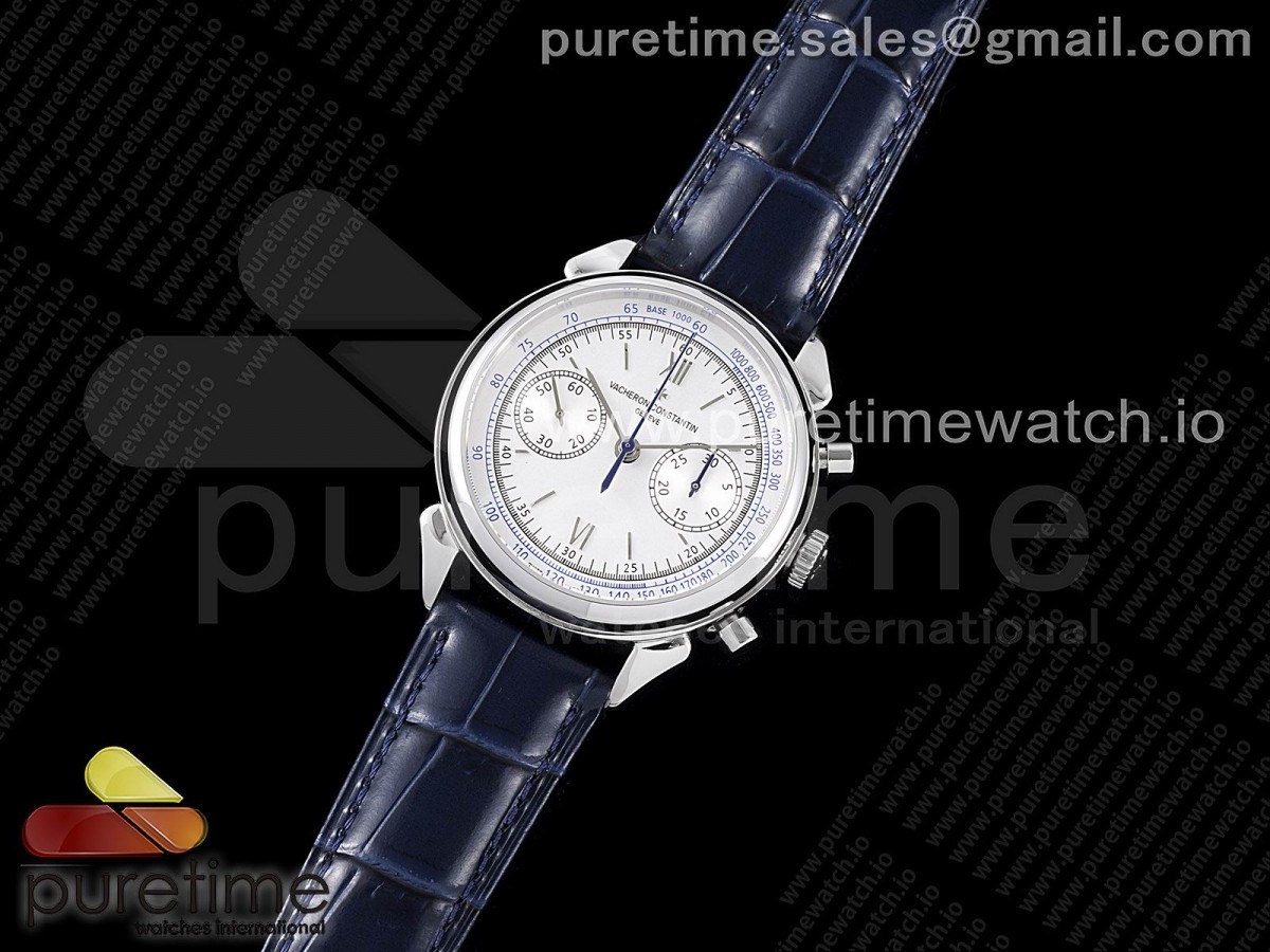 OX공장 히스토릭 화이트다이얼 가죽스트랩 Historiques 5000H SS OXF White Blue Dial on Blue Leather Strap A7750