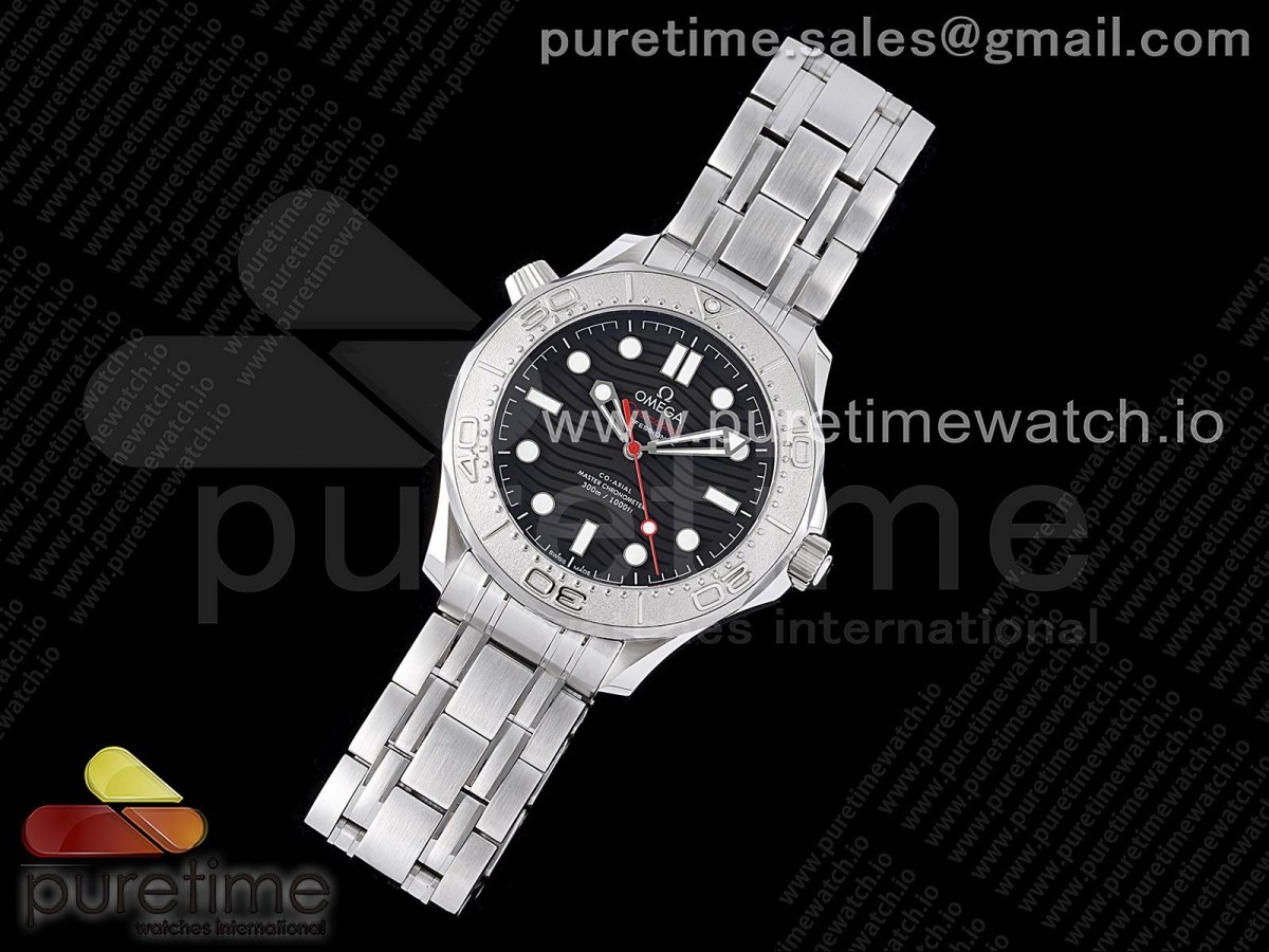 VS공장 오메가 씨마스터 다이버 300M 넥튼 블랙다이얼 Seamaster Diver 300M Nekton VSF 1:1 Best Edition Black Dial on SS Bracelet A8806 (2 Straps)