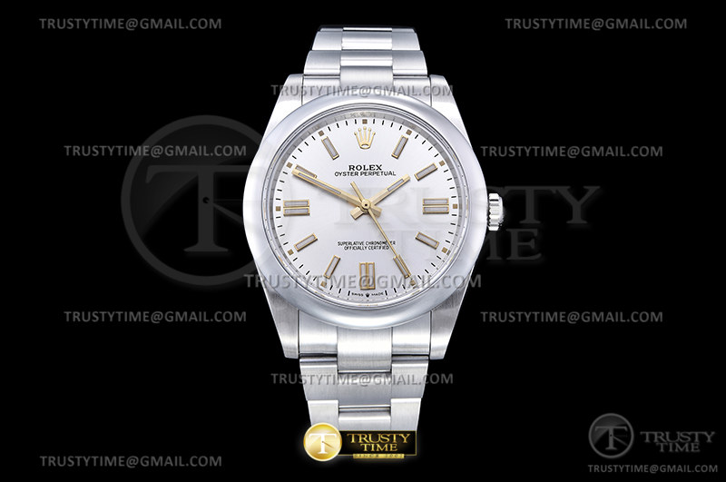 BP공장 롤렉스 오이스터퍼페츄얼 41 실버다이얼 3230무브먼트 BPF Rolex Oysterperpetual 41 Silver Dial Gold Index ref124300