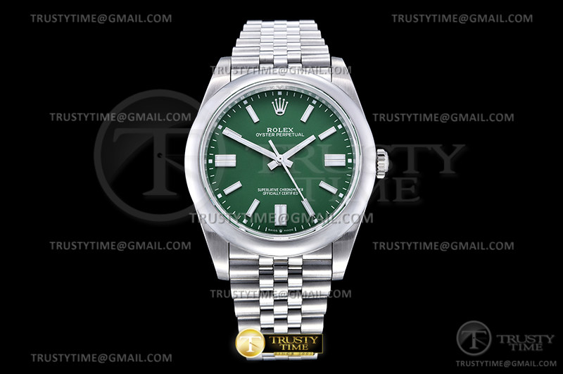 GM공장 롤렉스 오이스터퍼페츄얼 41 스틸 그린 다이얼 바인덱스 쥬빌레브레이슬릿 VR3230 GMF Rolex Oyster Perpetual 41 Green Dial Jubilee Braelet