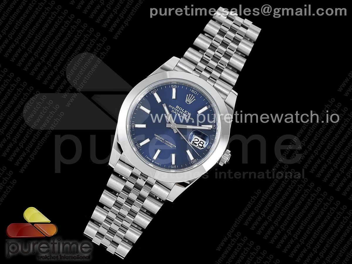 VS공장 롤렉스 데이저스트 41 블루다이얼 돔베젤3235 DateJust 41 126330 904L SS VSF 1:1 Best Edition Blue Dial on Jubilee Bracelet VS3235