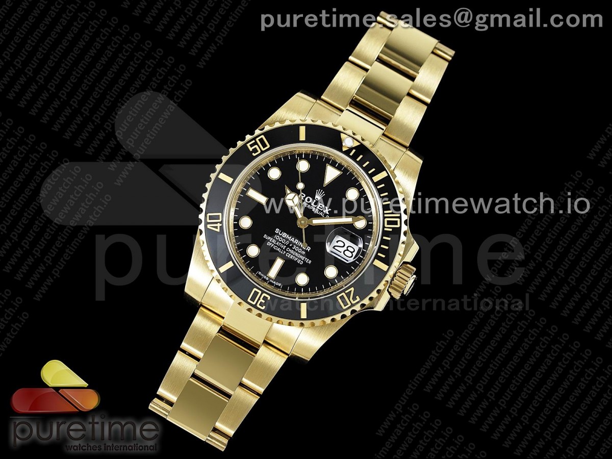 GM공장 롤렉스 서브마리너 흑금 3135 Submariner 116618 LN Black Ceramic YG Plated 904L Steel GMF 1:1 Best Edition SA3135