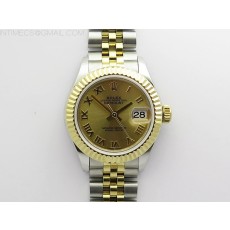 BP공장 롤렉스 데이저스트 28 옐로우골드콤비 샴페인다이얼 2671 Datejust 28mm 279173 SS/YG BP Best Edition YG Roman Markers Dial on SS/YG Jubilee Bracelet ETA2671