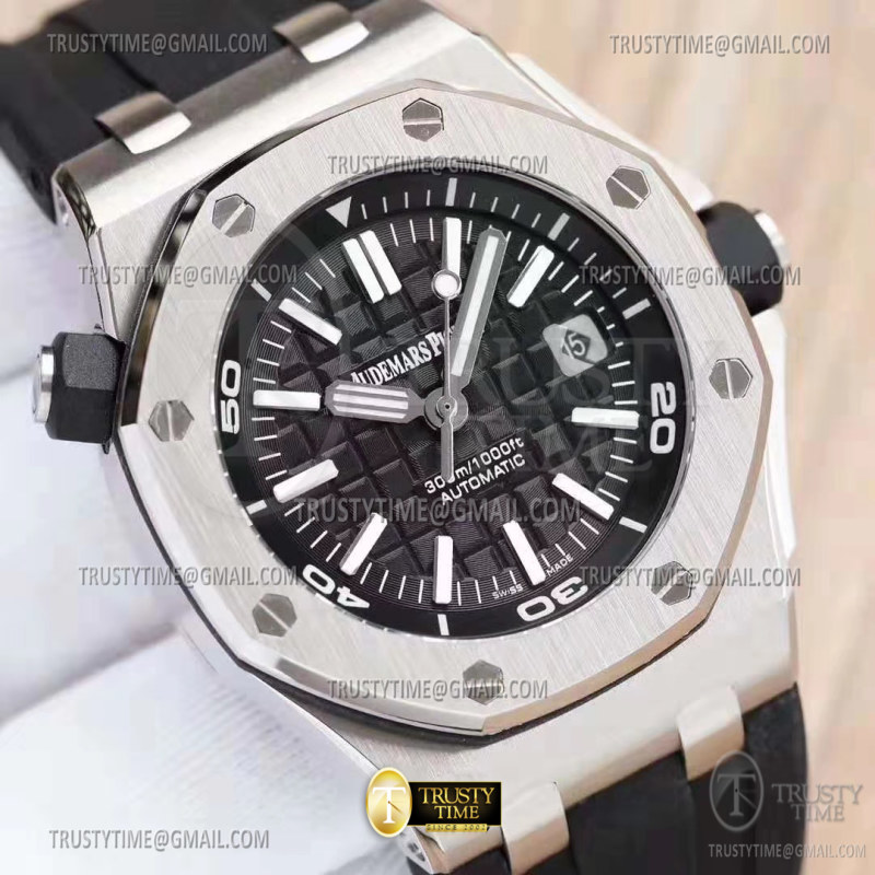 BF공장 오데마피게 로얄오크오프쇼어 다이버 15710 블랙다이얼 Royal Oak Offshore Diver 15710 SS/RU Black BF A3120