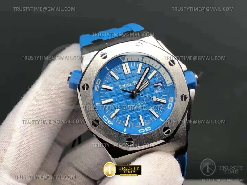 BF공장 오데마피게 로얄오크오프쇼어 다이버 15710 터퀴스블루 Royal Oak Offshore Diver 15710 SS/RU L-Blue BF A3120