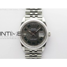 BP공장 롤렉스 데이저스트 36 스틸 슬레이트로만다이얼 플루티드베젤 쥬빌레브레이슬릿 DateJust 36 SS 126234 BP 1:1 Best Edition Gray Dial on Jubilee Bracelet