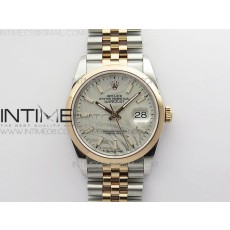 BP공장 롤렉스 데이저스트 36 로즈골드콤비 돔베젤 실버팜다이얼 쥬빌레브레이슬릿 DateJust 36 SS/RG 126201 BP 1:1 Best Edition Silver/Gray Dial on Jubilee Bracelet