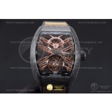 무명공장 프랭크뮬러 뱅가드 투어빌론 블랙야광케이스 가죽러버스트랩 Vanguard Tourbillon Skeleton FC/LE/RU Bro Skele Tour