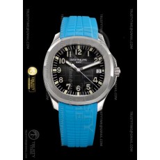 3K공장 파텍필립 아쿠아넛 5167 스틸 블랙다이얼 블루러버스트랩 Aquanaut Ref.5167 Blue SS/RU Black/Num 3KF 1:1 A324