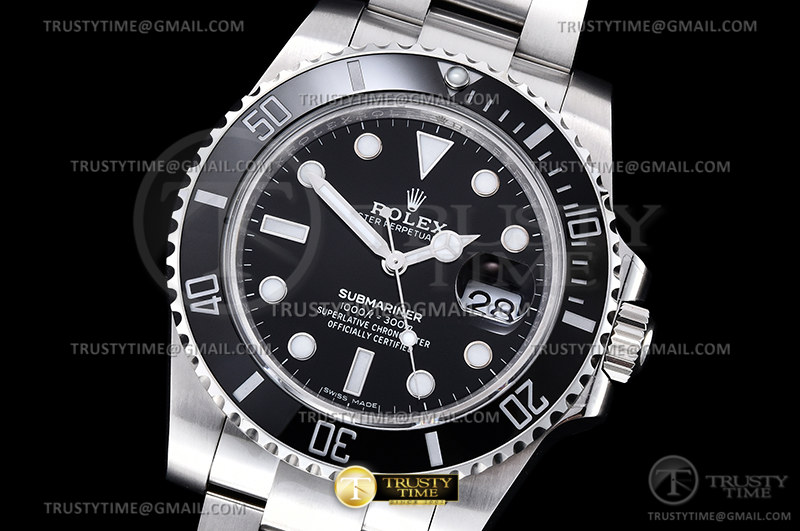 GM공장 V2 롤렉스 서브마리너 40 블랙데이트 브레이슬릿 Submariner 116610LN 904L SS/SS Blk GMF V2 VR3135