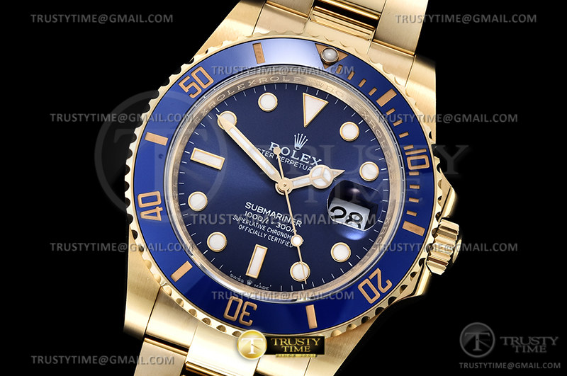 GM공장 V3 롤렉스 서브마리너 41 신형 옐로우골드금통 청금통 브레이슬릿 Submariner 126618LB 904 YG/YG Blue GMF V3 VR3235