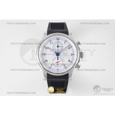 무명공장 IWC 포르투기저 요트 크로노그래프 스틸 화이트다이얼 러버스트랩 Portuguese Yacht Chrono SS/LE White/Wht A7750