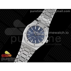 APS공장 오데마피게 로얄오크 15400 스틸 블루다이얼 브레이슬릿 Royal Oak 41mm 15400 SS APSF 1:1 Best Edition Blue Textured Dial on SS Bracelet A3120 Super Clone