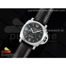 TT공장 파네라이 PAM1312 스틸 블랙다이얼 가죽스트랩 PAM1312 W TTF 1:1 Best Edition on Black Leather Strap P9010