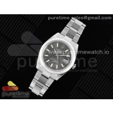 WF공장 롤렉스 데이저스트 41 스틸 그레이다이얼 플루티드베젤 오이스터브레이슬릿 다크로듐 DateJust 41 126334 WF 1:1 Best Edition 904L Steel Gray Stick Dial on Oyster Bracelet VR3235