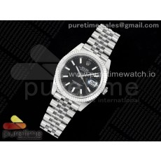 ZF공장 롤렉스 데이저스트 41 스틸 블랙다이얼 플루티드베젤 쥬빌레브레이슬릿 DateJust 41 126334 ZF 1:1 Best Edition 904L Steel Black Dial Stick Marker on Jubilee Bracelet A2824