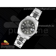 NTF공장 롤렉스 데이저스트 41 스틸 그레이다이얼 다크로듐 플루티드베젤 오이스터브레이슬릿 DateJust 41 126334 NTF 1:1 Best Edition 904L Steel Gray Stick Dial on Oyster Bracelet VR3235