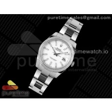 NTF공장 롤렉스 데이저스트 41 스틸 화이트다이얼 플루티드베젤 오이스터브레이슬릿 DateJust 41 126334 NTF 1:1 Best Edition 904L Steel White Stick Dial on Oyster Bracelet VR3235