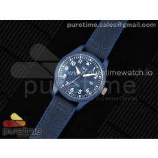 M+F공장 IWC 파일럿 마크18 블루세라믹 블루다이얼 나일론스트랩 Mark XVIII IW328101 Blue Ceramic M+F 1:1 Best Edition Blue Dial on Blue Nylon Strap A35111