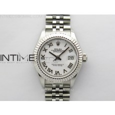 APS공장 롤렉스 레이디 데이저스트 28 스틸  화이트로만다이얼 플루티드베젤 쥬빌레브레이슬릿 Datejust 28mm 279179 SS APSF Best Edition White Dial Roman Markers on SS Jubilee Bracelet NH05