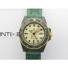 DIW공장 롤렉스 GMT마스터 골드다이얼 나일론스트랩 GMT Carbon DIWF Best Edition Gold Dial on Black Nylon Strap SA3186 CHS