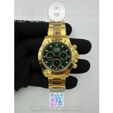 Clean공장 롤렉스 데이토나 그린다이얼 옐로우골드금통 클린공장 Daytona 116508 Clean 1:1 Best Edition Green Dial on YG Bracelet SA4130 V2