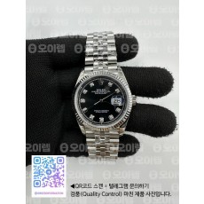 VS공장 롤렉스 데이저스트 36 텐포인트 블랙다이얼 플루티드베젤 쥬빌레브레이슬릿 10p DateJust 36 SS 126234 VSF 1:1 Best Edition 904L Steel Black Diamonds Dial on Jubilee Bracelet VS3235