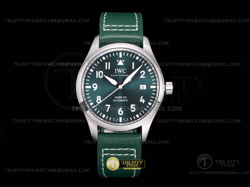 AO공장 IWC 마크20 스틸 그린다이얼 그린가죽스트랩 Mark XX IWC328201 SS/LE Green AOF Asia 2824