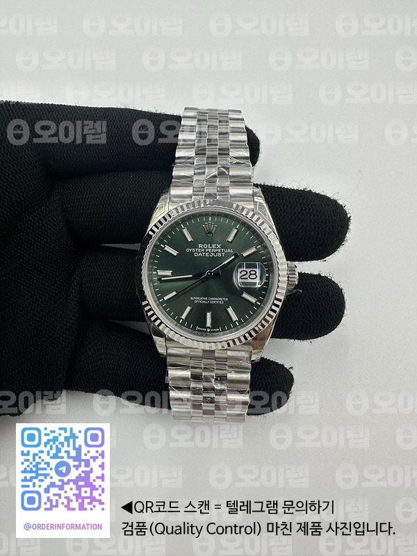 VS공장 롤렉스 데이저스트 36 민트그린다이얼 플루티드베젤 쥬빌레브레이슬릿 DateJust 36 SS 126234 VSF 1:1 Best Edition 904L Steel Green Sundust Dial on Jubilee Bracelet VS3235