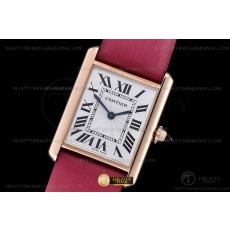 F1공장 까르띠에 탱크 머스트 로즈골드금통 핑크스트랩 Cartier Tank Must Lrg RG/LE Wht F1F Sw Qtz