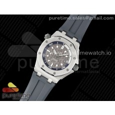 AP공장 오데마피게 로얄오크 오프쇼어 다이버 15720 그레이다이얼 러버스트랩 Royal Oak Offshore Diver 15720 SS APF 1:1 Best Edition Gray Dial on Gray Rubber Strap A4308