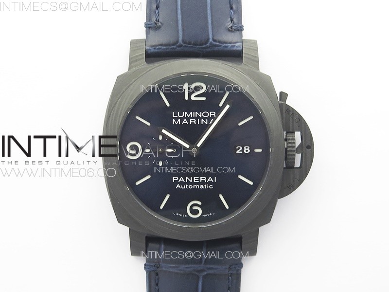 VS공장 파네라이 PAM1664 카보테크 블루다이얼 가죽스트랩 PAM1664 Carbotech VSF 1:1 Best Edition on Blue Leather Strap P.9010 Clone(SB)