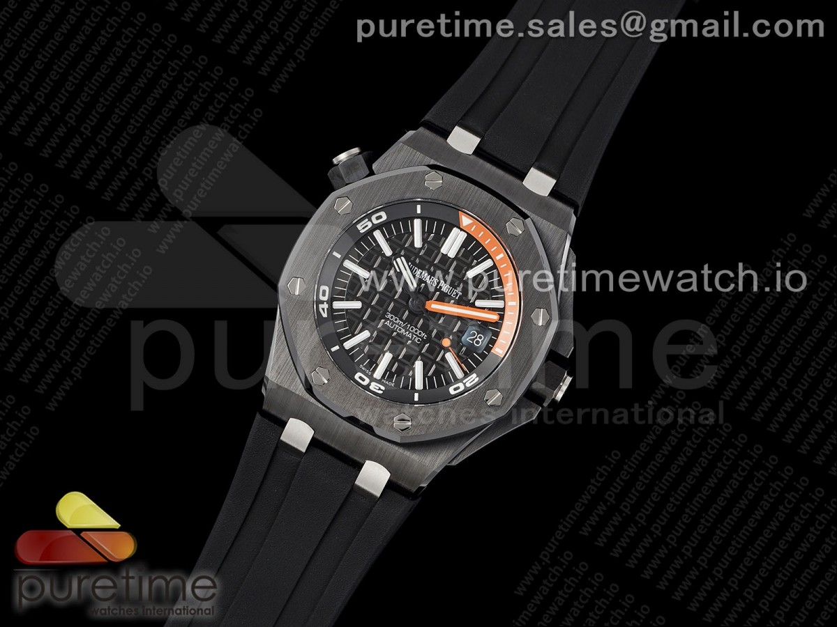 APS공장 오데마피게 로얄오크오프쇼어 다이버 15707 블랙세라믹베젤 러버스트랩 Royal Oak Offshore Diver 15707 Black Ceramic APSF 1:1 Best Edition SA3120 Super Clone