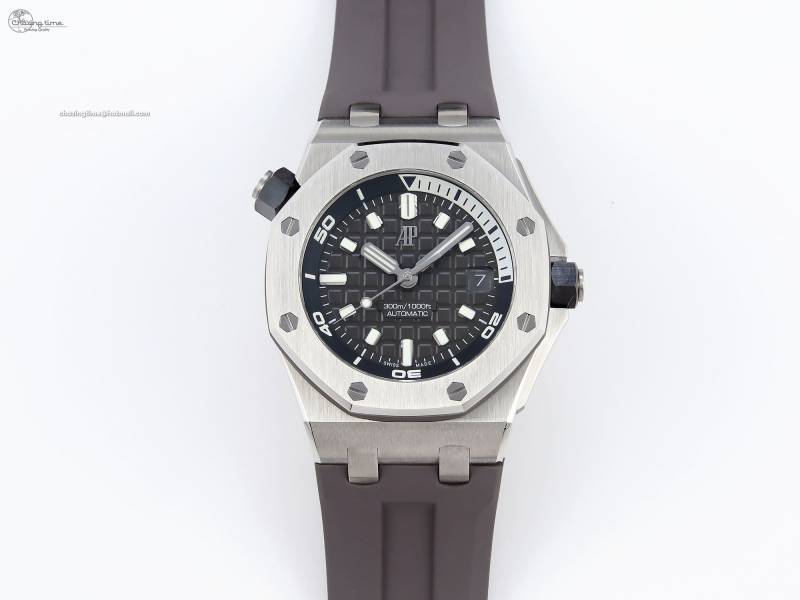 APS공장 오데마피게 로얄오크오프쇼어 다이버 15720 스틸 그레이다이얼 러버스트랩 Royal Oak Offshore Diver 15720 SS APSF 1:1 Best Edition Gray Dial on Gray Rubber Strap A4308 Super Clone