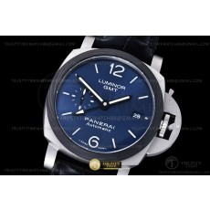 VS공장 파네라이 PAM1279 루미노르 Gmt 블루다이얼 가죽스트랩 PAM1279 Lum. GMT TI/LE Blue VSF P9010