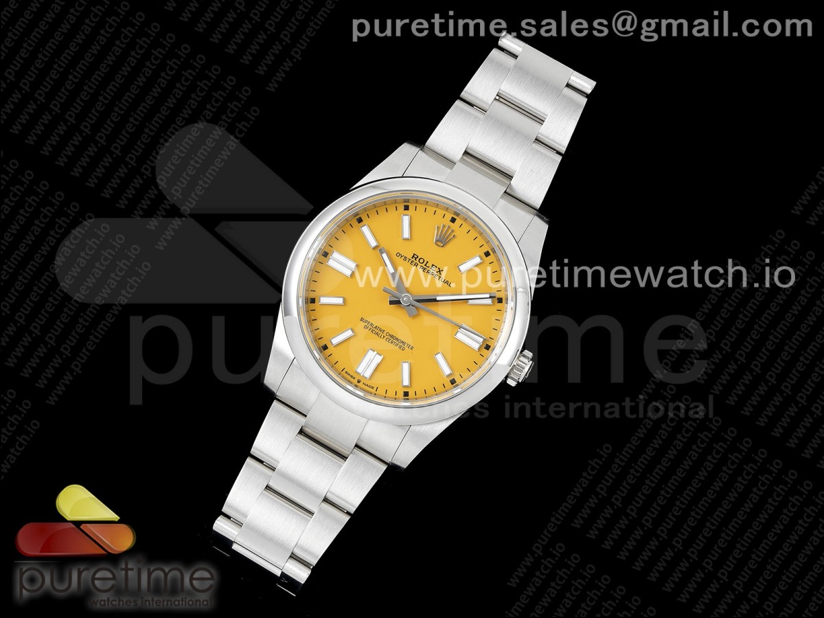 VS공장 롤렉스 오이스터퍼페츄얼 41 옐로우다이얼 브레이슬릿 Oyster Perpetual 124300 41mm VSF 1:1 Best Edition 904L Steel Yellow Dial VS3235