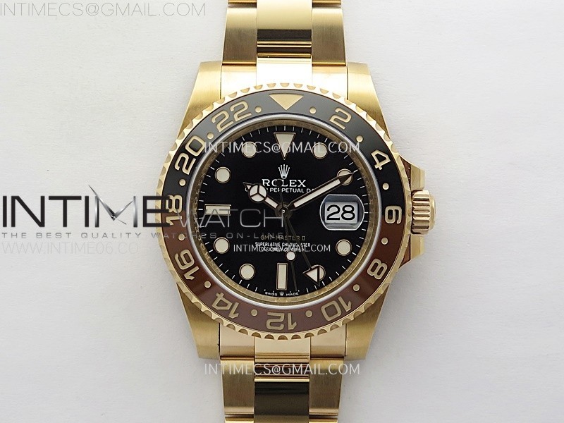 Clean공장 롤렉스 GMT마스터2 루트비어 금통 클린공장 GMT-Master II 126715 CHNR Clean 1:1 Best Edition on Black Dial RG Bracelet DD3285 CHS 클린