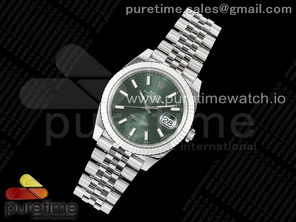 C+공장 롤렉스 데이저스트 41 스틸 민트그린다이얼 쥬빌레브레이슬릿 DateJust 41 126334 C+F 1:1 Best Edition 904L Steel Green Dial on SS Jubilee Bracelet VR3235 씨플러스