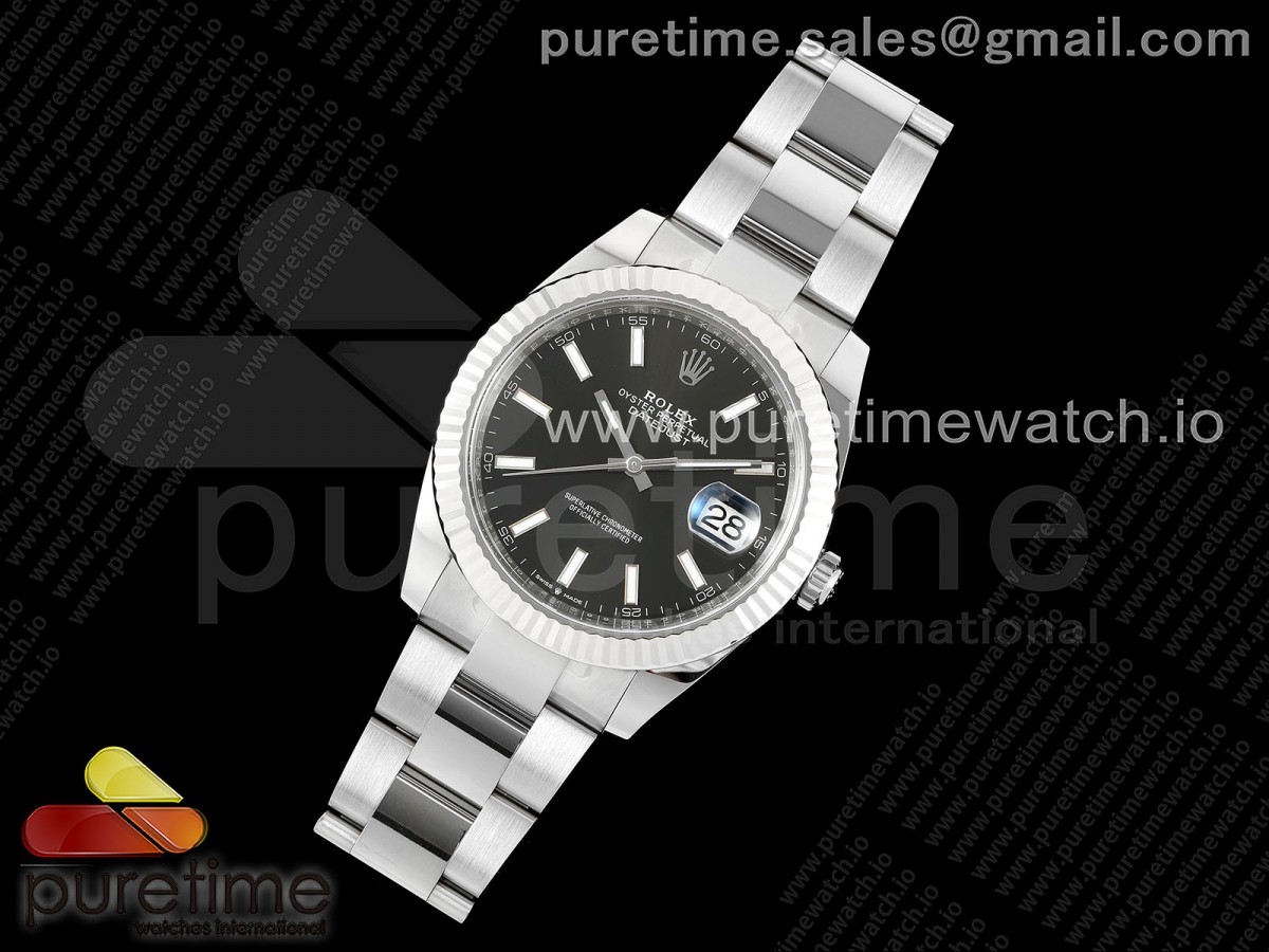 C+공장 롤렉스 데이저스트 41 스틸 블랙다이얼 오이스터브레이슬릿 DateJust 41 126334 C+F 1:1 Best Edition 904L Steel Black Dial on SS Oyster Bracelet VR3235 씨플러스