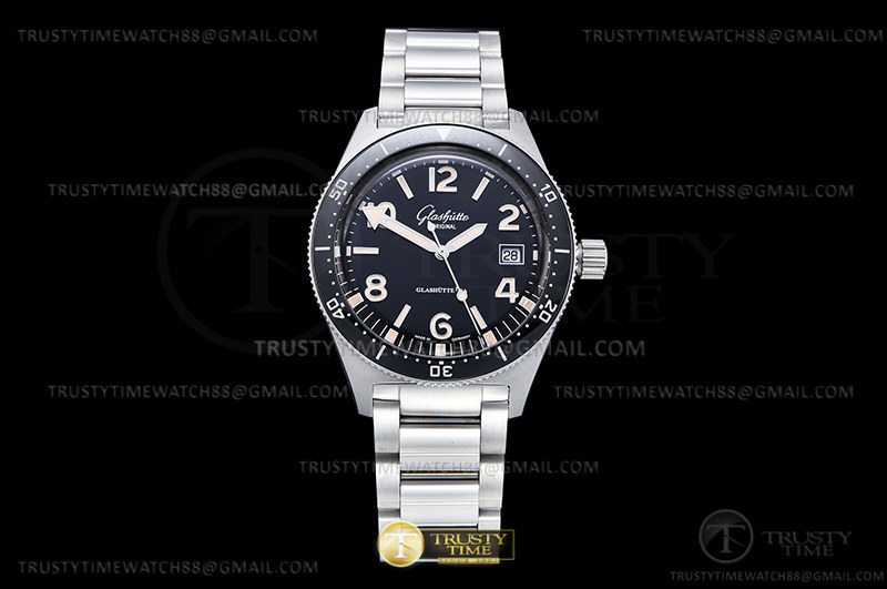 RXW공장 글라슈테오리지널 씨큐 39mm 블랙다이얼 브레이슬릿 Spezialist SeaQ 39mm SS/SS Black RXW SW200