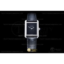 DR공장 까르띠에 탱크 머스트 라지 블랙다이얼 악어스트랩 Cartier Tank Must SS/LE Black Swiss Qtz DRF