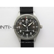 M+공장 IWC 마크20 그레이다이얼 블랙스트랩 Pilot Mark XX IW3282 Ti M+F 1:1 Best Edition Gray Dial on Black Nylon Strap MIYOTA 9015 엠플러스