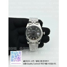 국내배송!! VS공장 롤렉스 데이저스트 41 스틸 그레이다이얼 플루티드베젤 쥬빌레브레이슬릿 (고유번호 os30)