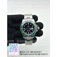 국내배송!! VS공장 롤렉스 서브마리너 41 스타벅스 그린 스틸 브레이슬릿 (고유번호 0s141)