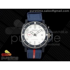 VS공장 파네라이 PAM1543 서머시블 화이트다이얼 블루나일론스트랩 PAM1543 Submersible VSF 1:1 Best Edition White Dial on Blue Nylon/Rubber Strap P900